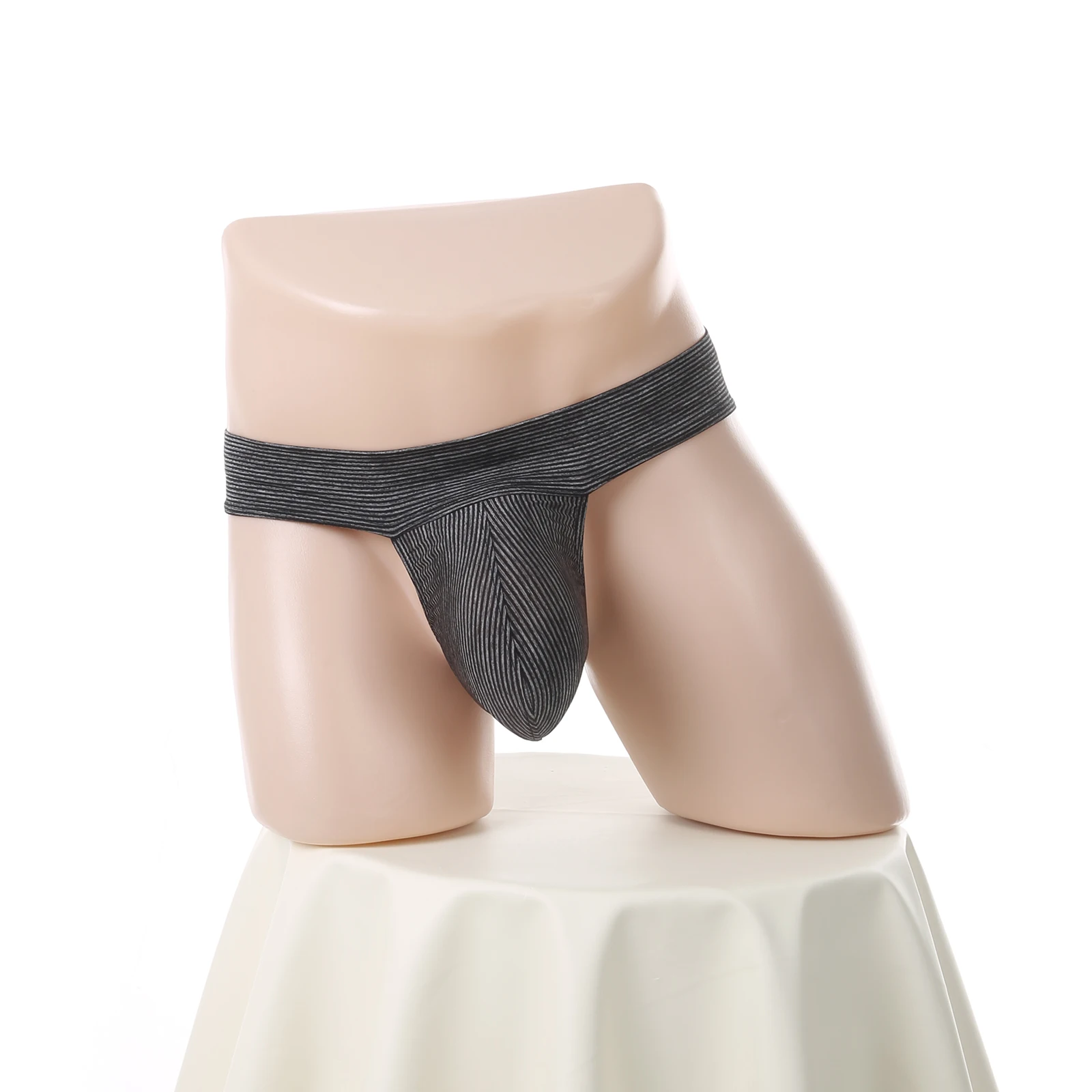 4er-Pack Gym-Slips für Herren, Unterwäsche mit großem Beutel, Sportunterhose, Trainingsunterwäsche, Fitness, bequem, für Bodybuilding, hoch geschnitten, breiter Bund – Detail 1
