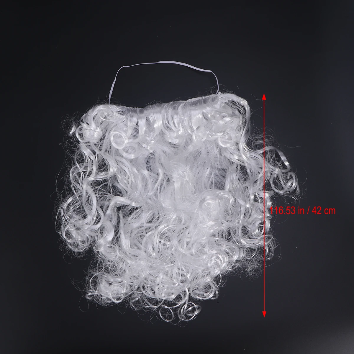 Świąteczny Święty Mikołaj 42 cm Biała Sztuczna Broda dla Dorosłych i Dzieci Kostium Imprezowy Akcesorium Przebranie Broda Świętego Mikołaja Karnawał