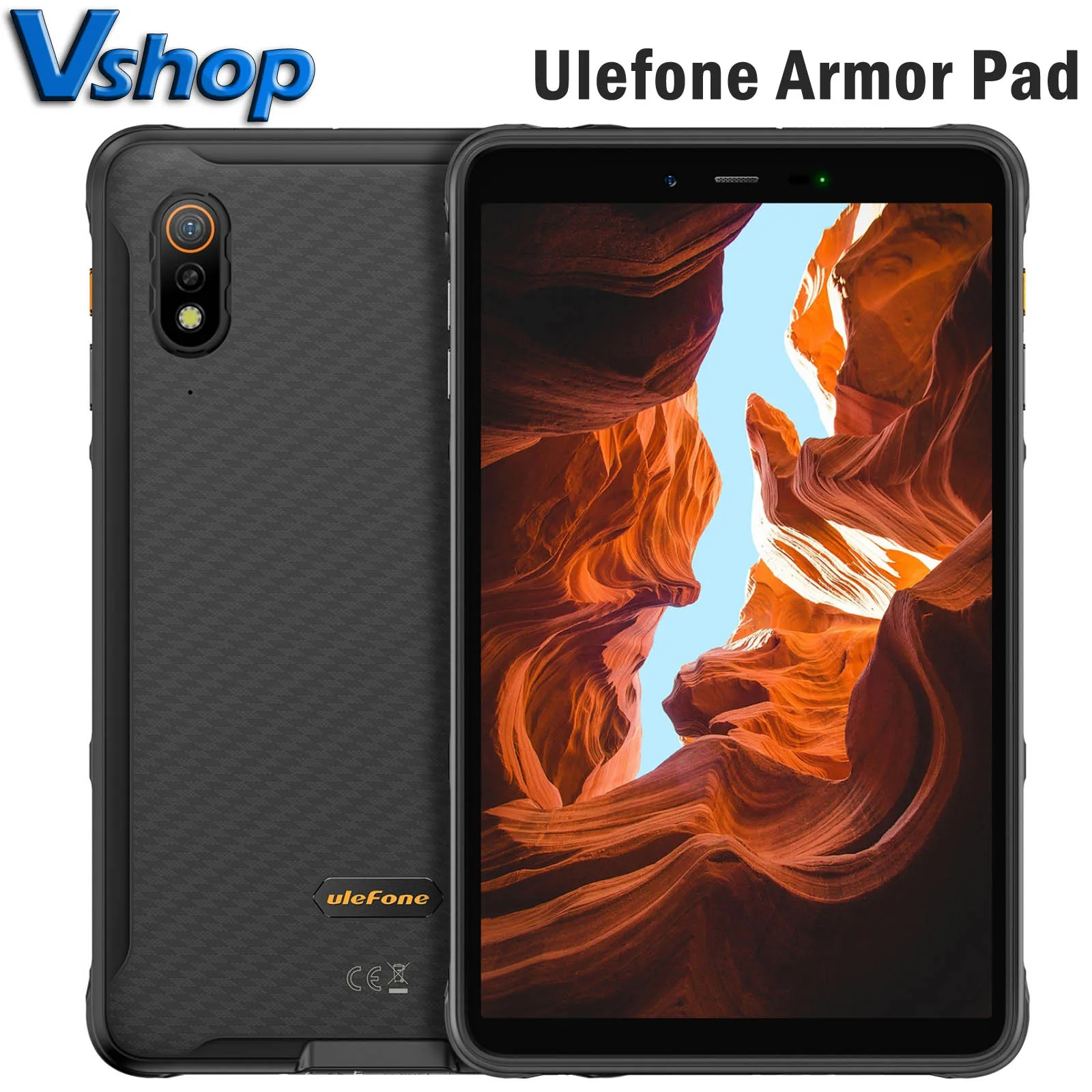 Ulefone Armor Pad IP68 Rugged Tablet PC 8.0 inch 4GB+64GB Android 12 MediaTek Helio G25 Support uSmart Expansion 4G LTE Tablet