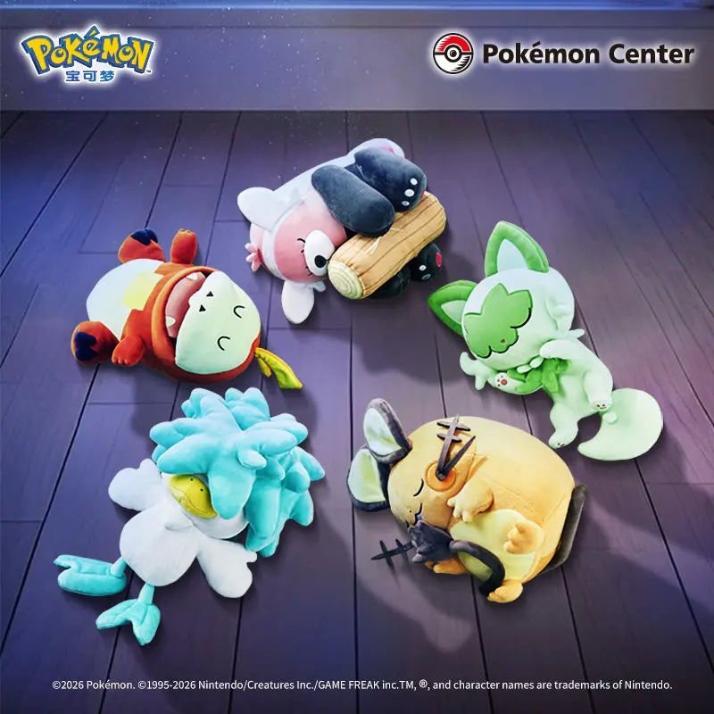 

Pokémon Soothing Plush Toy Sleep Position Soft Doll Birthday Gift Glutinous Series Dedenne Quaxly Bewear Fuecoco Sprigatito