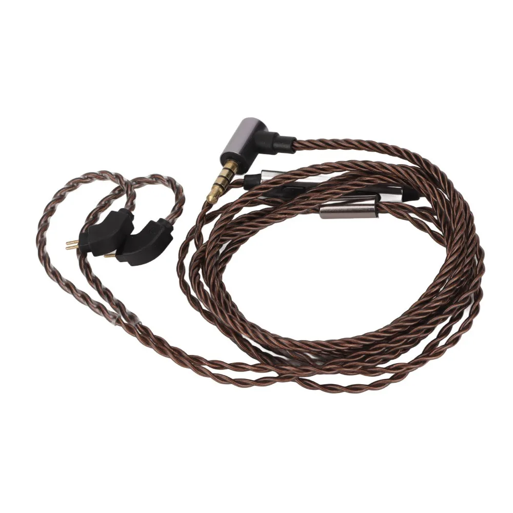 With Mic Earphone Replacement Cable 3.5mm Headphone Sound Cable for 2 Pin 0.78mm Headphones for Weston 1964 UE3X UE18 W4R