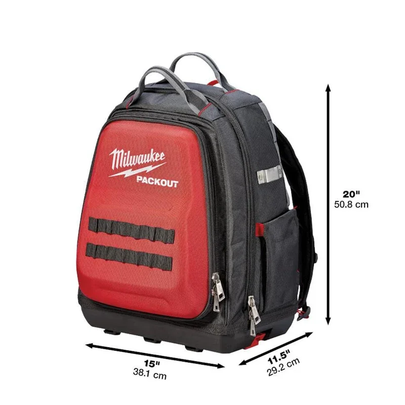 Milwaukee 48-22-8301 PACKOUT  Backpack Heavy Zipper 48 Pockets Wear Resistance High-Capacity Durable Tool Bag