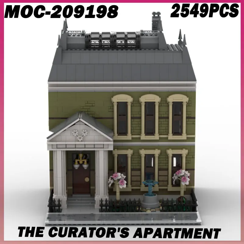 

2549 шт. MOC- 209198 Квартира Кюратора MOC Изготовленная на заказ модульная модель здания Строительный блок Креативная сборка Образовательные кирпичи