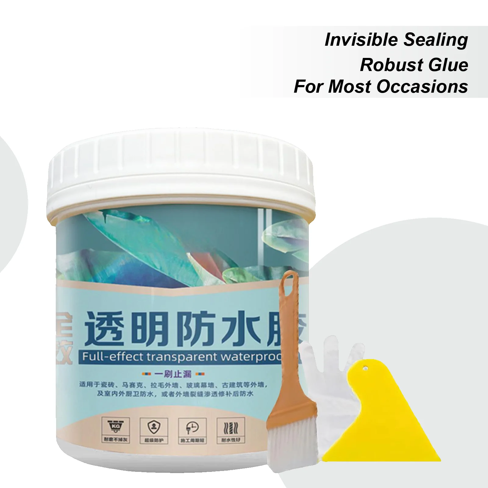 

Clear Sealant Waterproof 300g Invisible Anti-Leakage Agent Water-Based Liquid Coating Repair Solution For Indoor Bathroom
