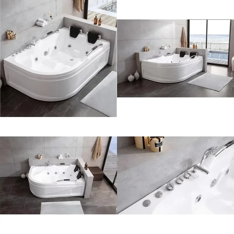 Hot Selling Double Acrylic Detached Bath Indoor Soaking Jacuzzi with Hot Tub Function for Hotel