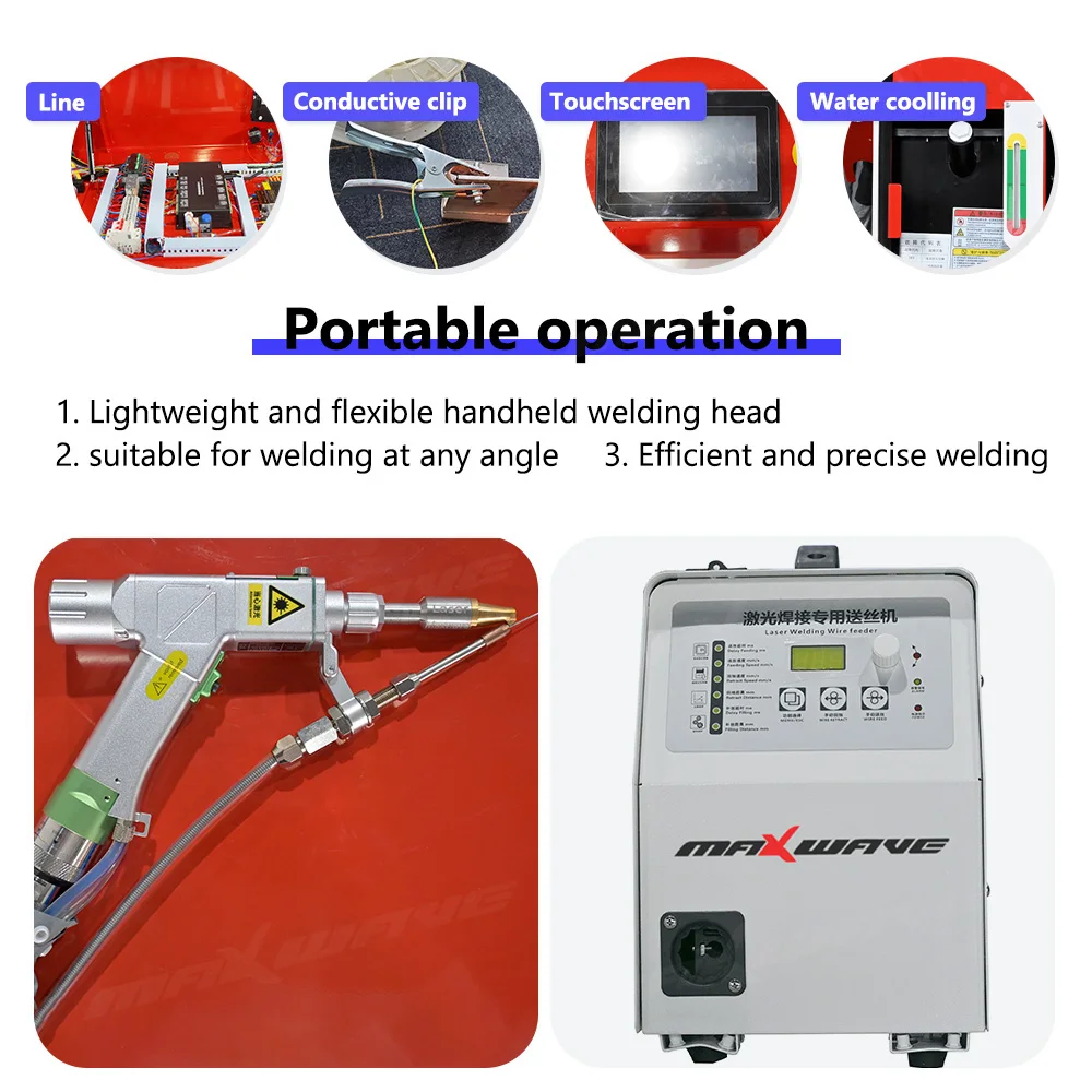 Fiber Laser Welding Machine Maxwave 3 In 1 Air Cooled System Welder Cleaner Cutter Raycus MAX JPT Lasers