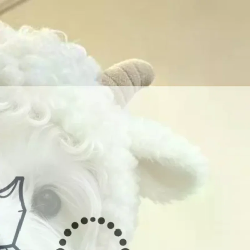 Cute Fluffy Plush Sheep Shaped Dog Hat With Horns Soft Comfortable For Pet Cosplay Party Photos