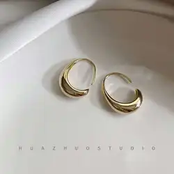Personalized and minimalist, glossy and cool style earrings, Korean temperament, internet celebrity style, fashionable and luxur