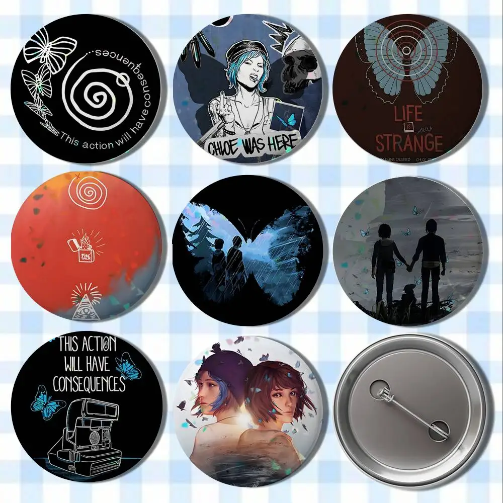 Life Is Strange Game Badges Button Round Creative Pin Brooch Badge Bag Decor Accessories Fans Collect Friends Gifts