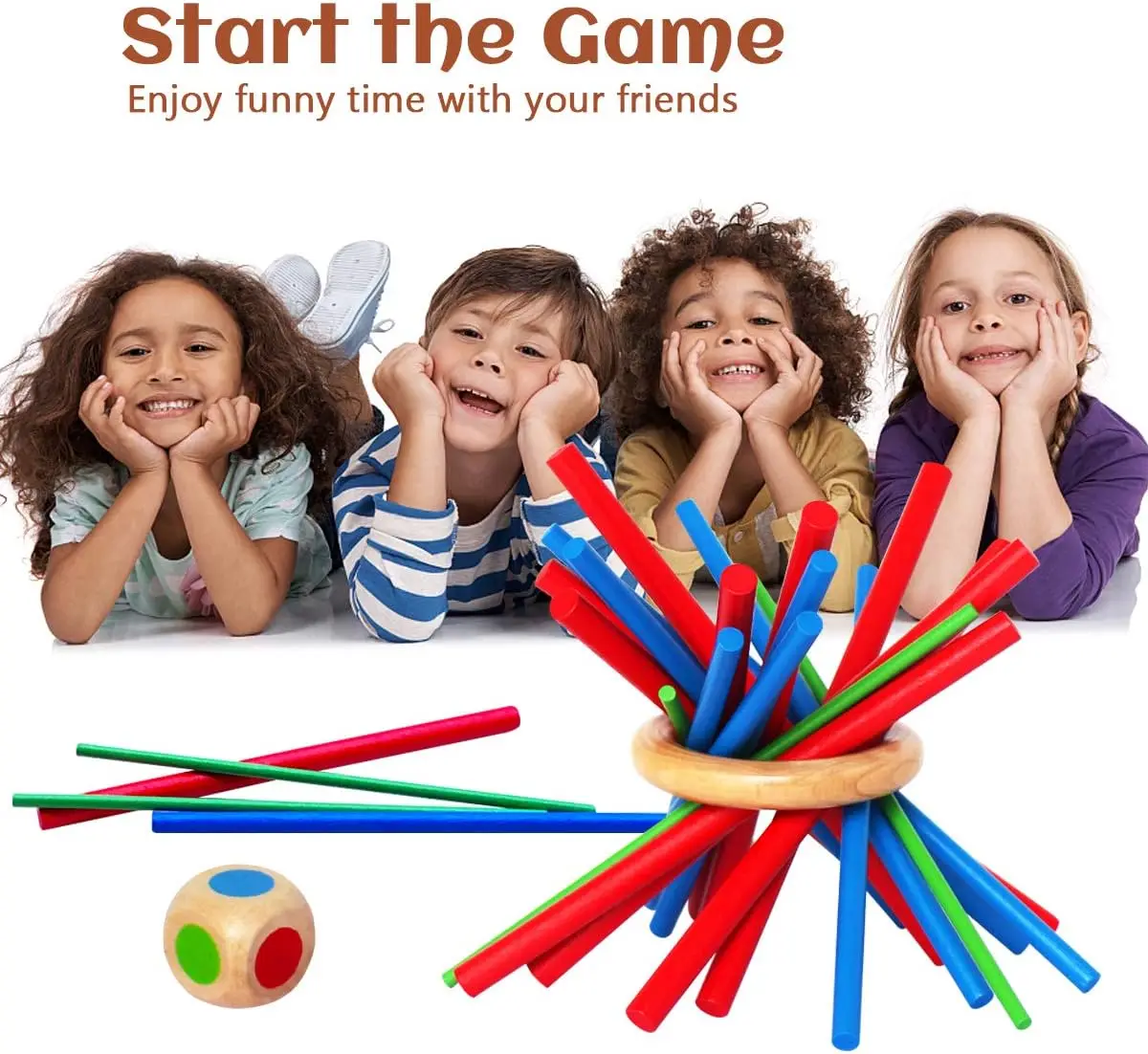 Keep It Steady Fun Family Games for Kids and Adults - Balance & Patience Training - Wooden Stick Toys for Creative Kids Games