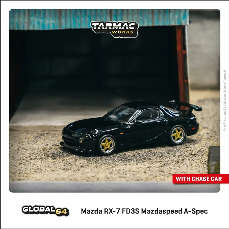 

Tarmac Works 1:64 Mazda RX-7 FD3S speed A-Spec Black Diecast Model Car