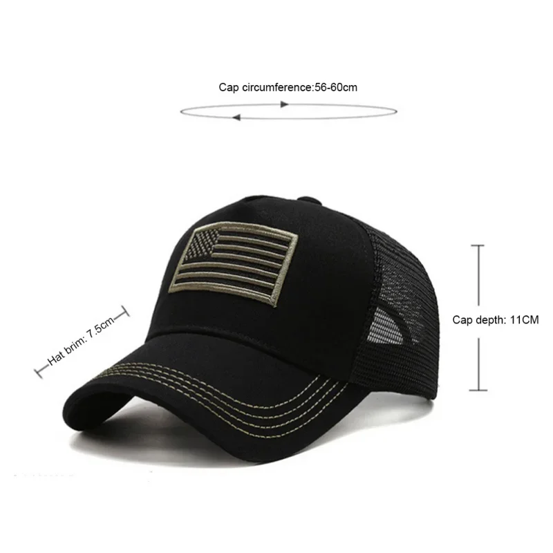 Men Women Sports Caps Pure Cotton Washed National Flag Embroidered Baseball Tennis Hat Outdoor Sunshade Hunting Hat