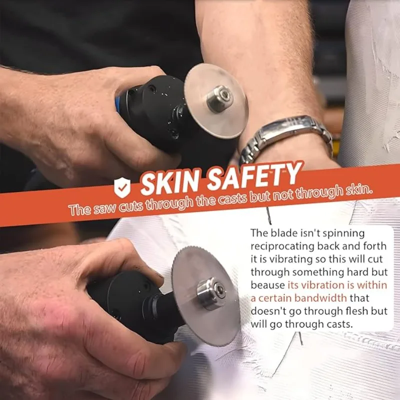 الأفضل - منشار إزالة الصب بالقاطع المصبوب منشار كهربائي لتقويم العظام مع 3 أنواع من شفرة السبائك وسرعة متأرجحة #4