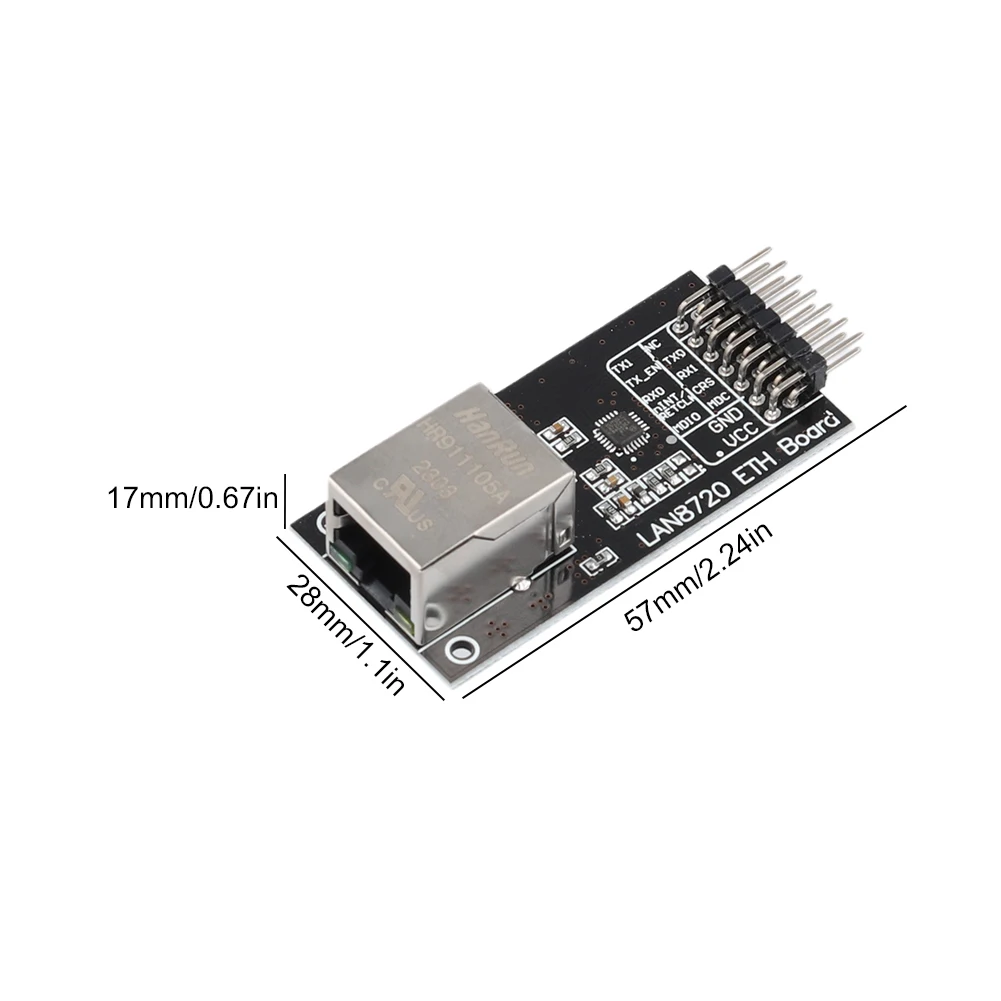 LAN8720 خادم الويب المدمج إيثرنت موصل جهاز الإرسال والاستقبال المادي 3.3 فولت جهاز الإرسال والاستقبال الطبقة المادية PHY وحدة الالكترونيات الذكية