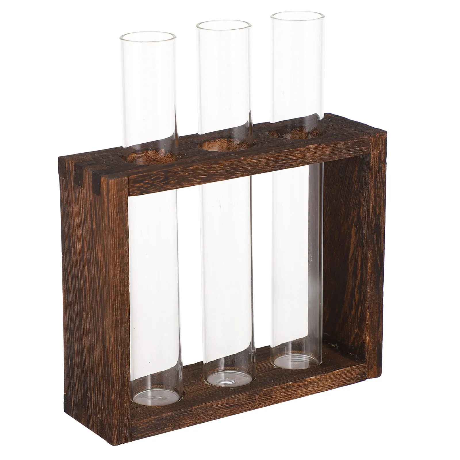 1 Set Glass Test Tube Vase Water Planting Container Simple Flower Planters Home Decorative Glassware for Desktop Arrangements