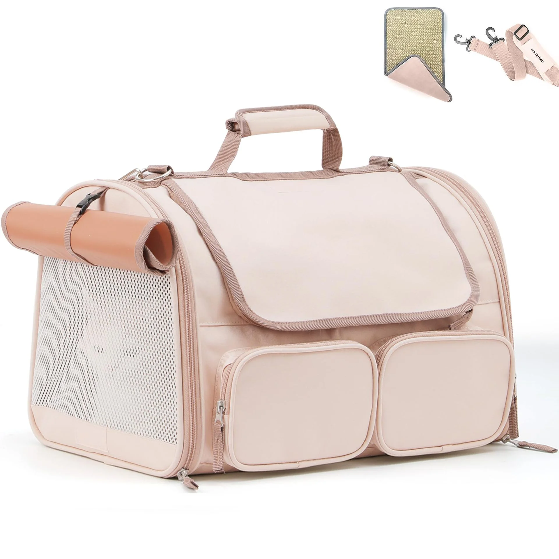 Portable Foldable Pet Carrier for Car and Hand, Compact Travel Bag for Small Dogs and Cats