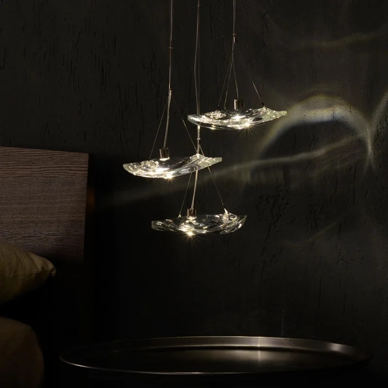 New Trend Led Glass Collection Ice Hat Chandelier Lighting Hanging Lamps Suspension Luminaire Lampen