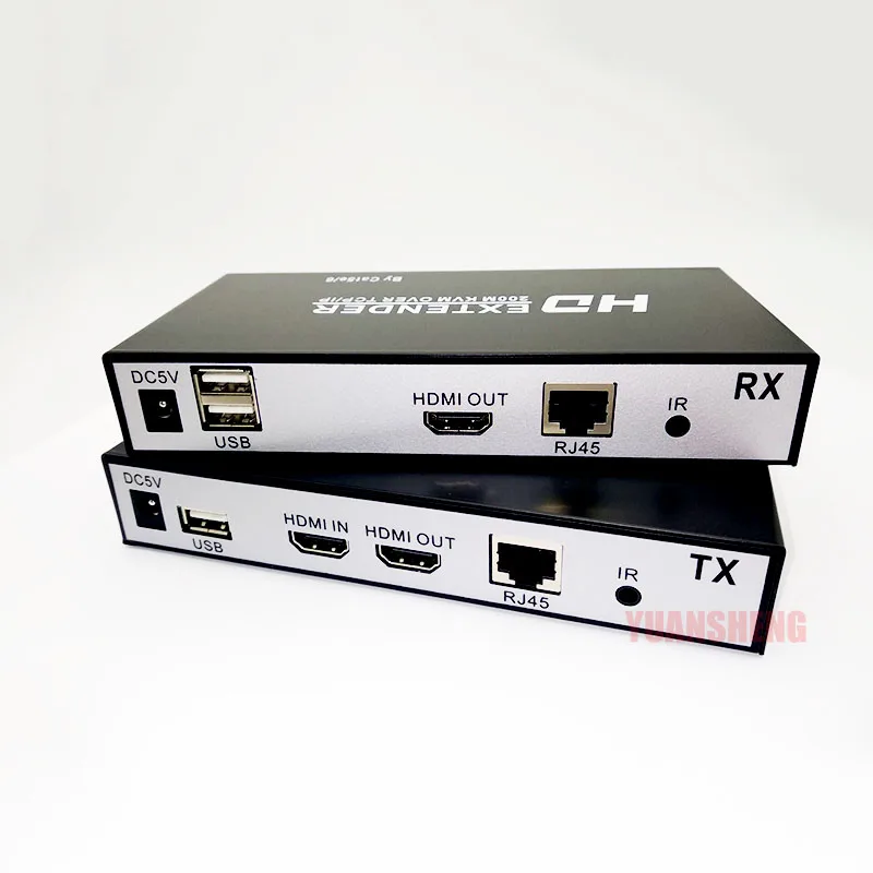 Pemancar dan Penerima Perpanjangan KVM USB Serat Optik 20Km untuk Kabel Serat SC Loop HDMI untuk Monitor TV PS4 PS5 DVD PC Ke TV