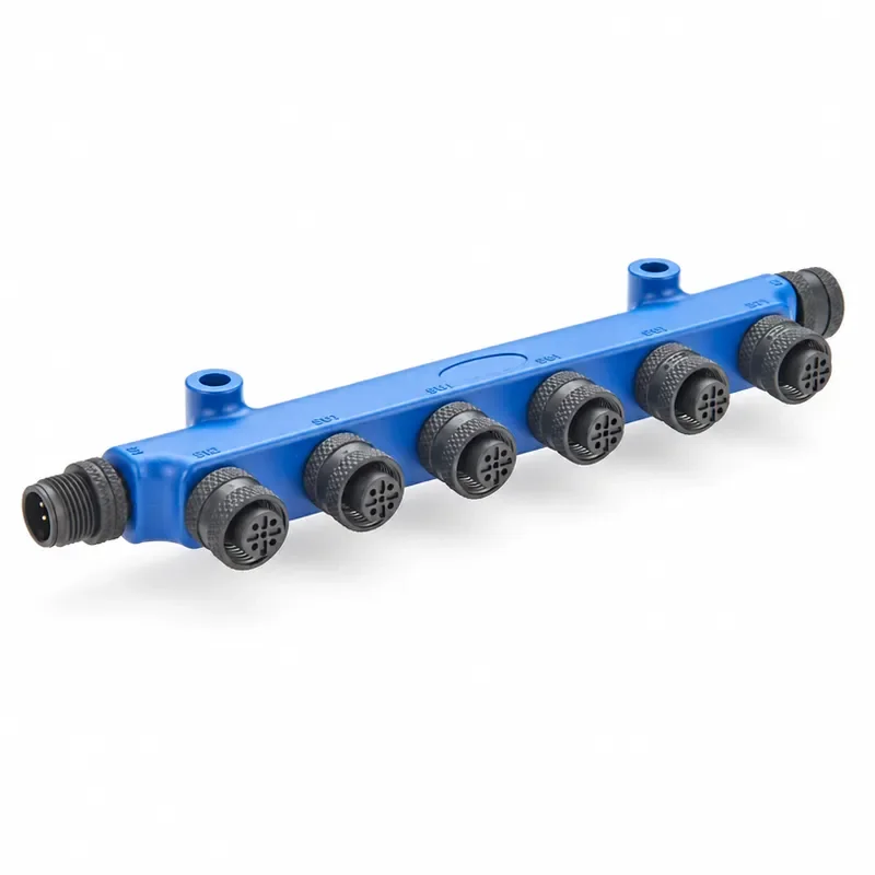 NMEA 2000 N2k Multiport 6 Port T Connector Marine Boat M12 Micro-C Tee Splitter for Can Bus DeviceNet CANOpen Garmin Lowrance