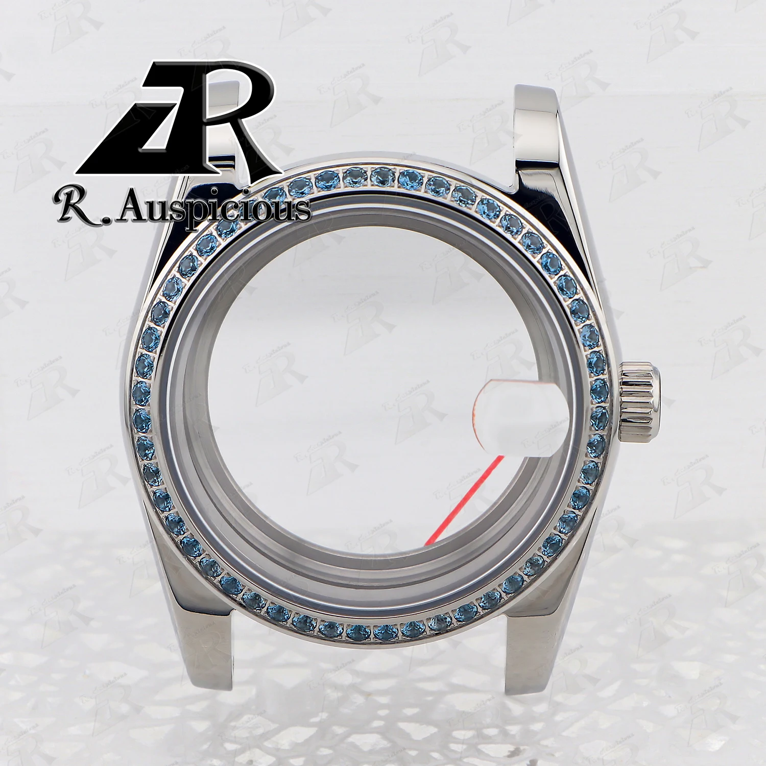 

Корпус для часов NH35, 36 мм, для женских часов, розовый, синий, фиолетовый, с камнями, для автоматических механизмов NH35/36/4R/ETA2824/PT5000, сапфировое стекло