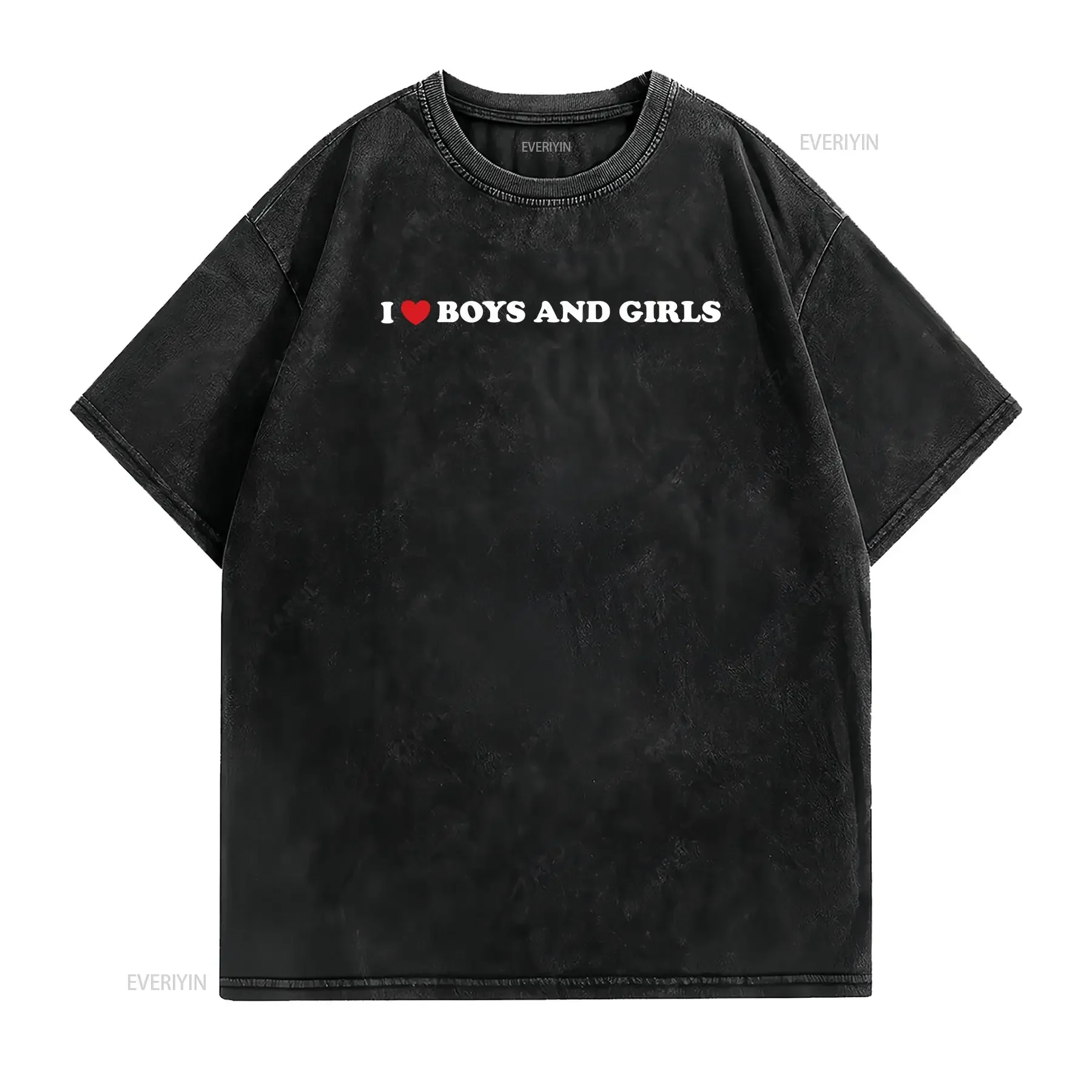 I Love Boys and Girls Crop Top Cropped Bisexual T Shirt Bisexuality Y2K Baby Bi Pride trendy 90s style Queer Fashion vintage