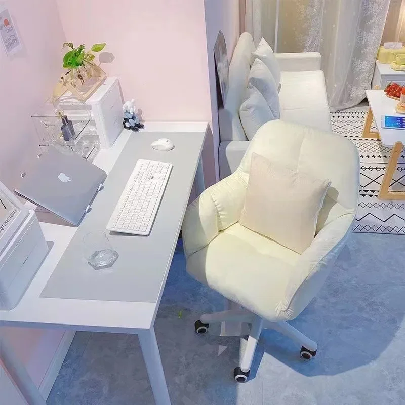 Silla de oficina para el hogar, cómoda silla de escritorio con pasamanos giratorio de 360 °, para dormitorio, escritorio y escritura