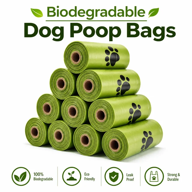 10rolls Biodegradable Dog Poop Bags Eco‑Friendly Compostable Pet Waste Bags Thick Leak‑Proof Puppy Poop Bags For Dog Walking Outdoor Travel 2 10rolls Biodegradable Dog Poop Bags Eco‑Friendly Compostable Pet Waste Bags Thick Leak‑Proof Puppy Poop Bags For Dog Walking Outdoor Travel 2