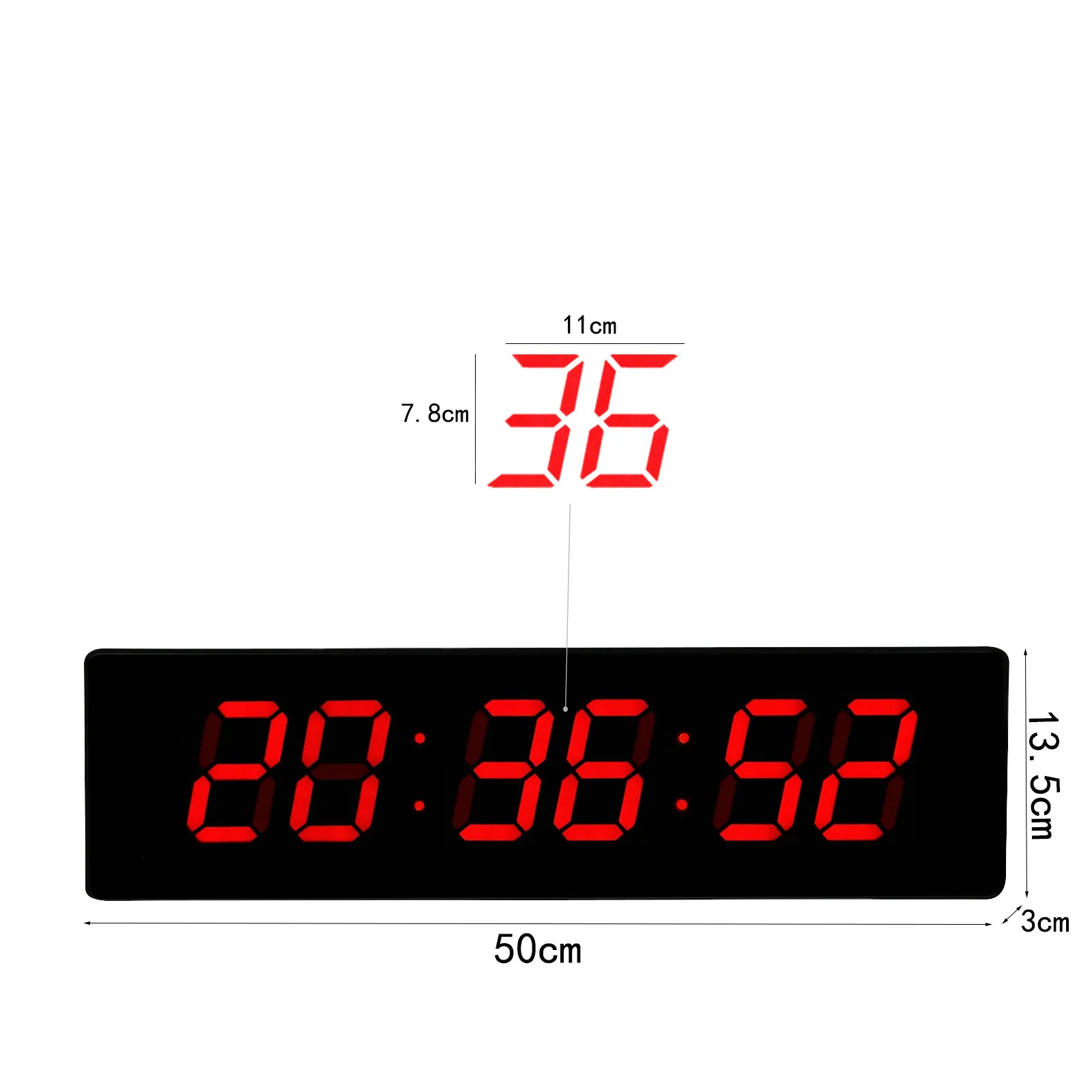 Large screen LED electronic clock 4813 living room study office clock digital perpetual calendar wall-mounted electronic clock c
