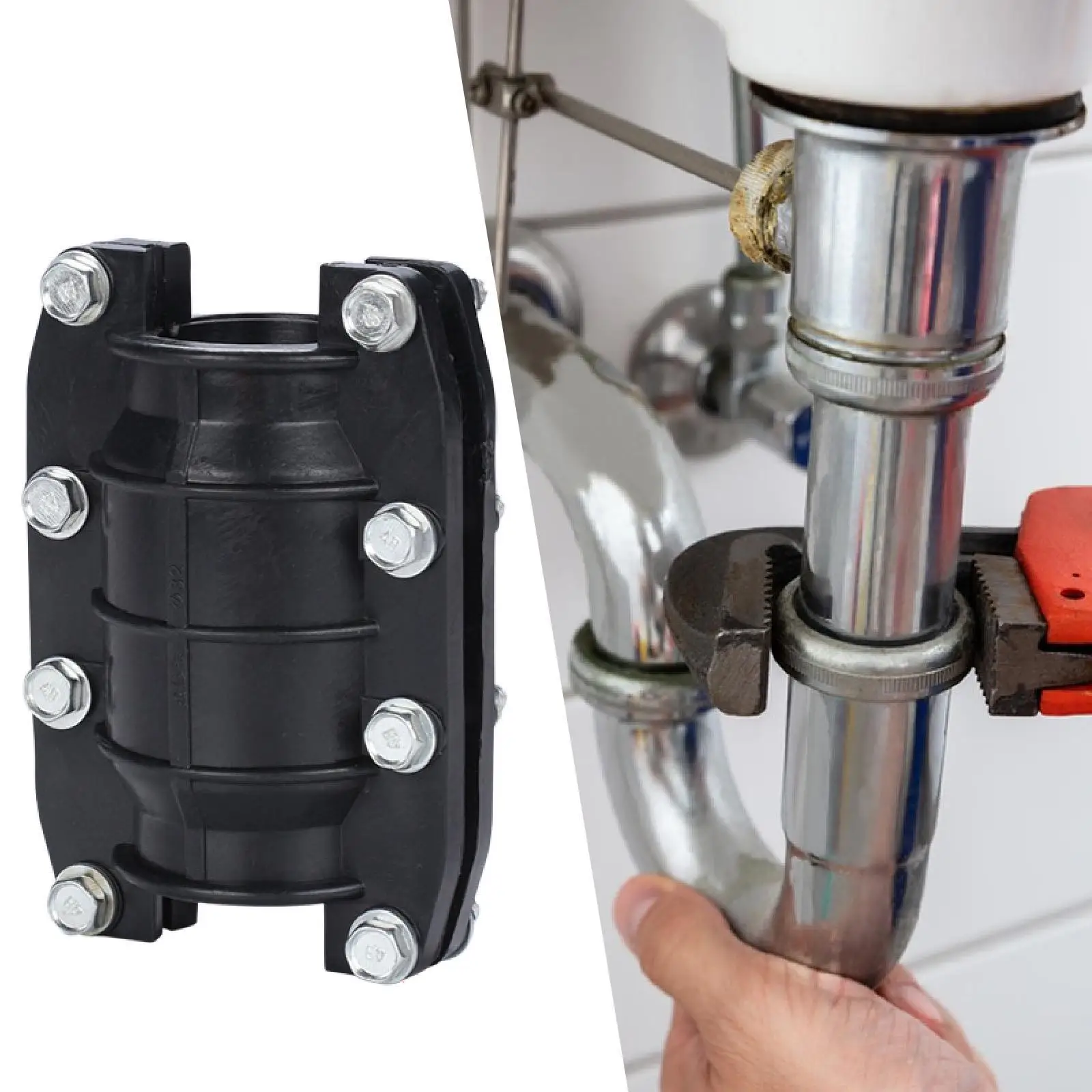 Water Pipe Leak Repair Clamp Leak Stopper Emergency Maintenance Replace Pipe Patch for Home Metal Pipe Fixing Kitchen