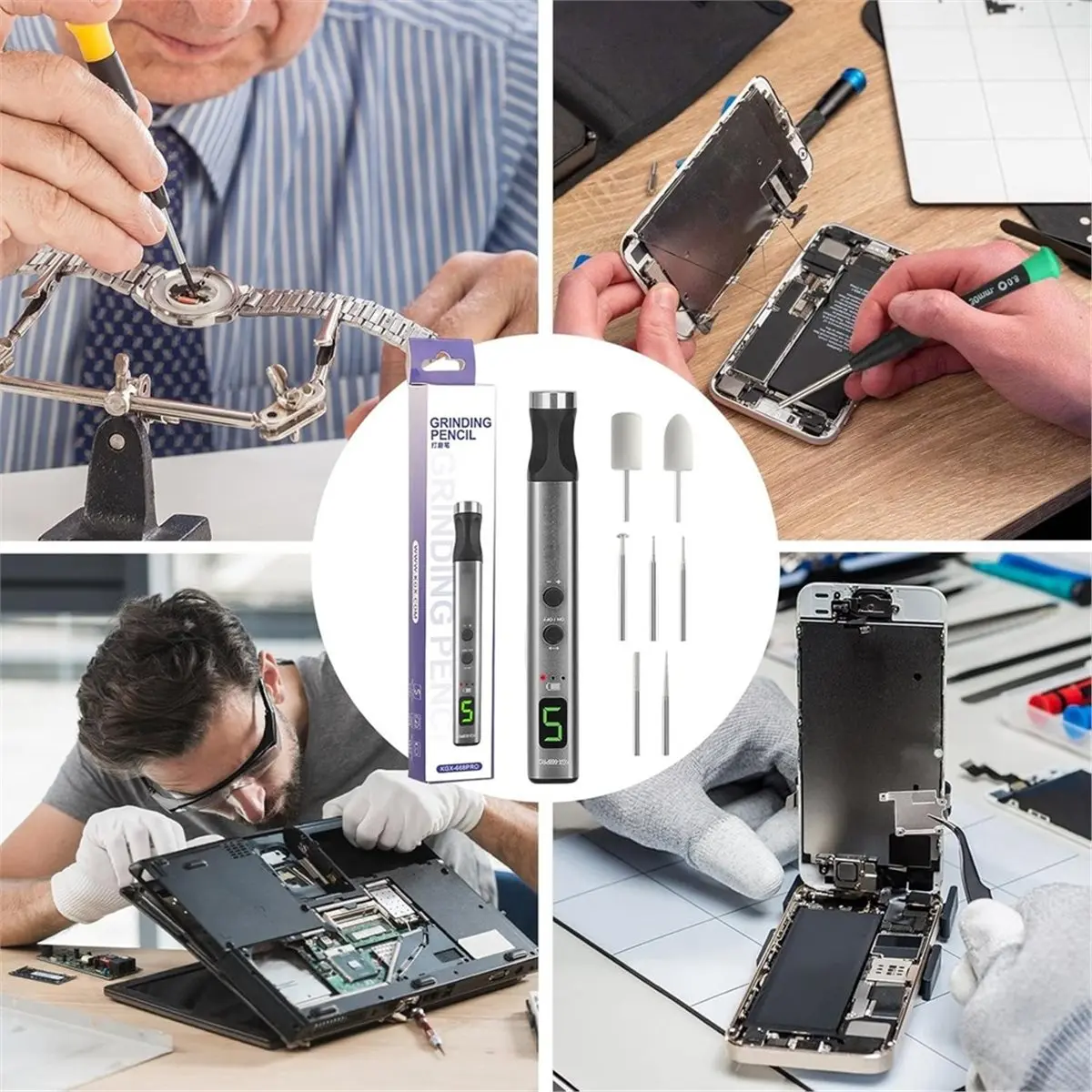 DT38 Engraving Pen, Cordless 5-Speed Carving Tool, Adjustable Speed Engraver for Electronic Product Wood Stone Metal Glass