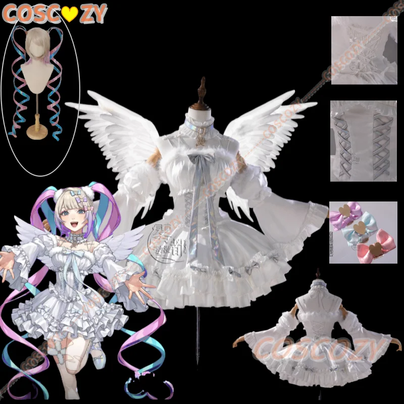 

KAngel Rain Ame Косплей Костюм Парик Аниме NEEDY GIRL OVERDOSE Девушка Милое Платье Лолиты Ожерелье Головные Уборы Носки Костюмы на Хэллоуин