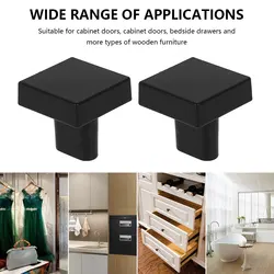 Zinc Alloy Cupboard Drawer Handle Square Single Hole Pull Kitchen Easy Install For Cabinet Door Wardrobe Handles Hardw Furniture