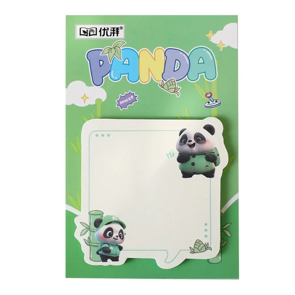 8Pcs 50 Sheets Panda Sticky Notes Thickened Removable Self-Adhesive Sticky Notes 4 Model Square Memo Pad Kids Gift