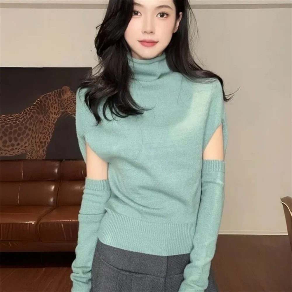Women All-match Casual Waist-slimming Sweater Pullover Tops Style Fashion Batwing Sleeve Solid Color Knitting