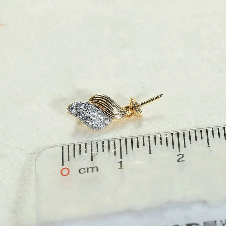 Wholesale 925 Sterling Silver Pendant Mounts Base Findings Settings Mountings Jewelry Fittings for 12-13mm Pearls 3pcs/lot