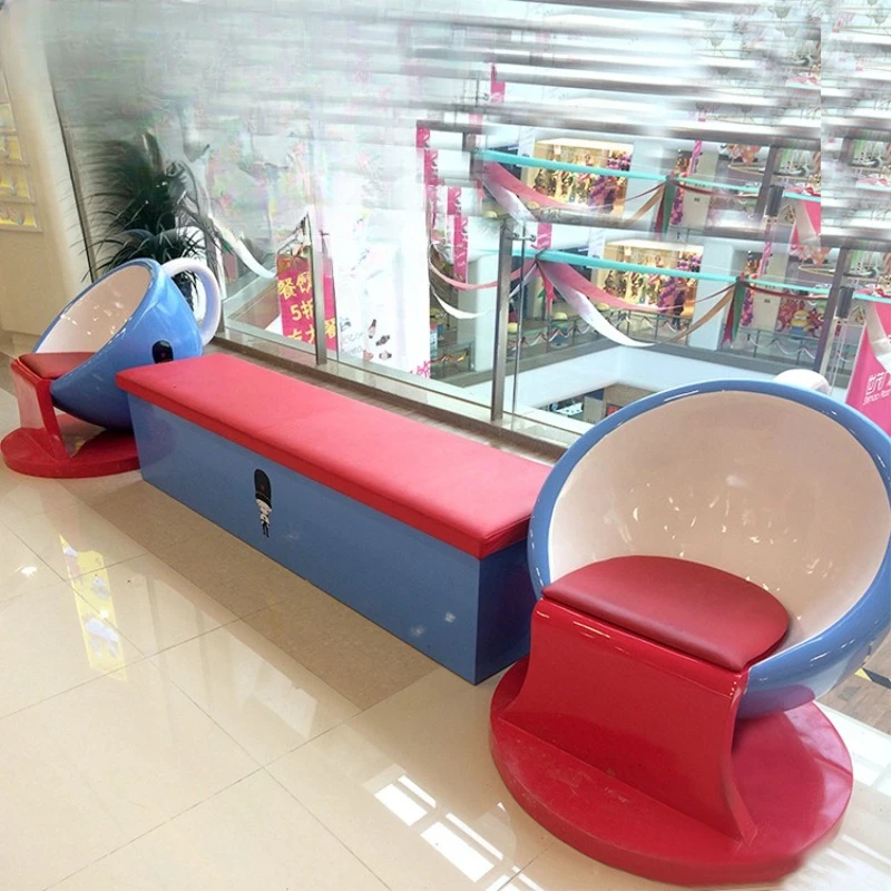 

Shopping mall fiberglass, creative leisure chair, personalized coffee cup modeling chair