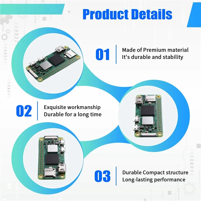 [B24B!】 Zero 2W Development Board For Raspberry Pi Zero 2 W Bluetooth BLE/Wifi 2.4Ghz 512MB 64-Bit Cortex-A53