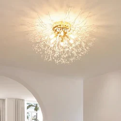 Modern Dandelion Crystal Beads Living RoomDining Room Bedroom, Ceiling Lighting Fixture Light Luxury Firefly G9LED Bulb