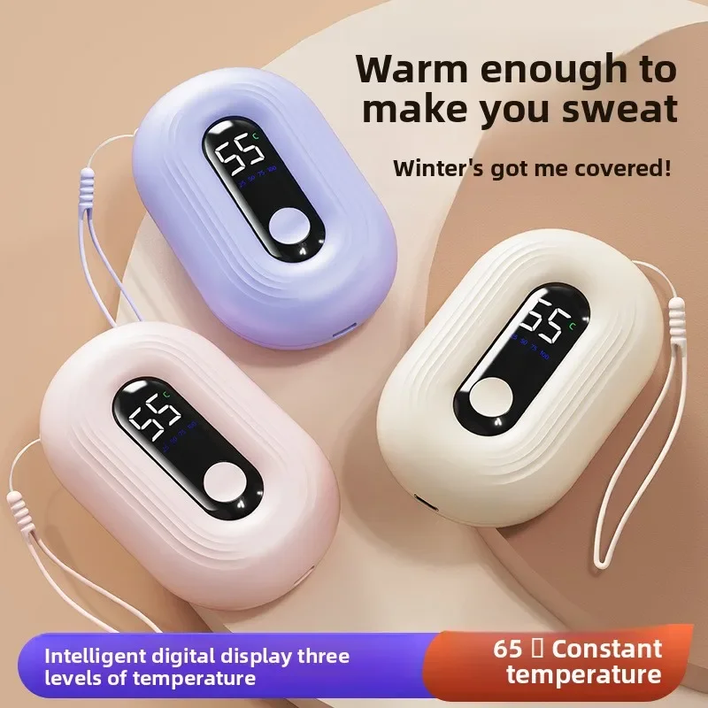 USB Charging Self Heating Handheld Winter Gift Box 2026 New Warm Digital Display Hand Warmer Portable