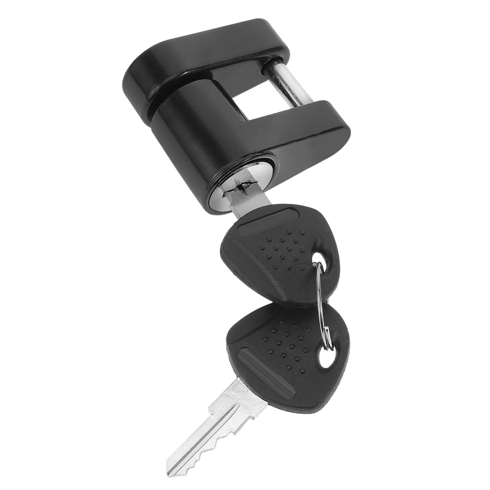 

Trailer Coupler Lock Sturdy Iron Construction Small Portable Trailer Tongue Lock for Hitch Rv Truck Security Protection