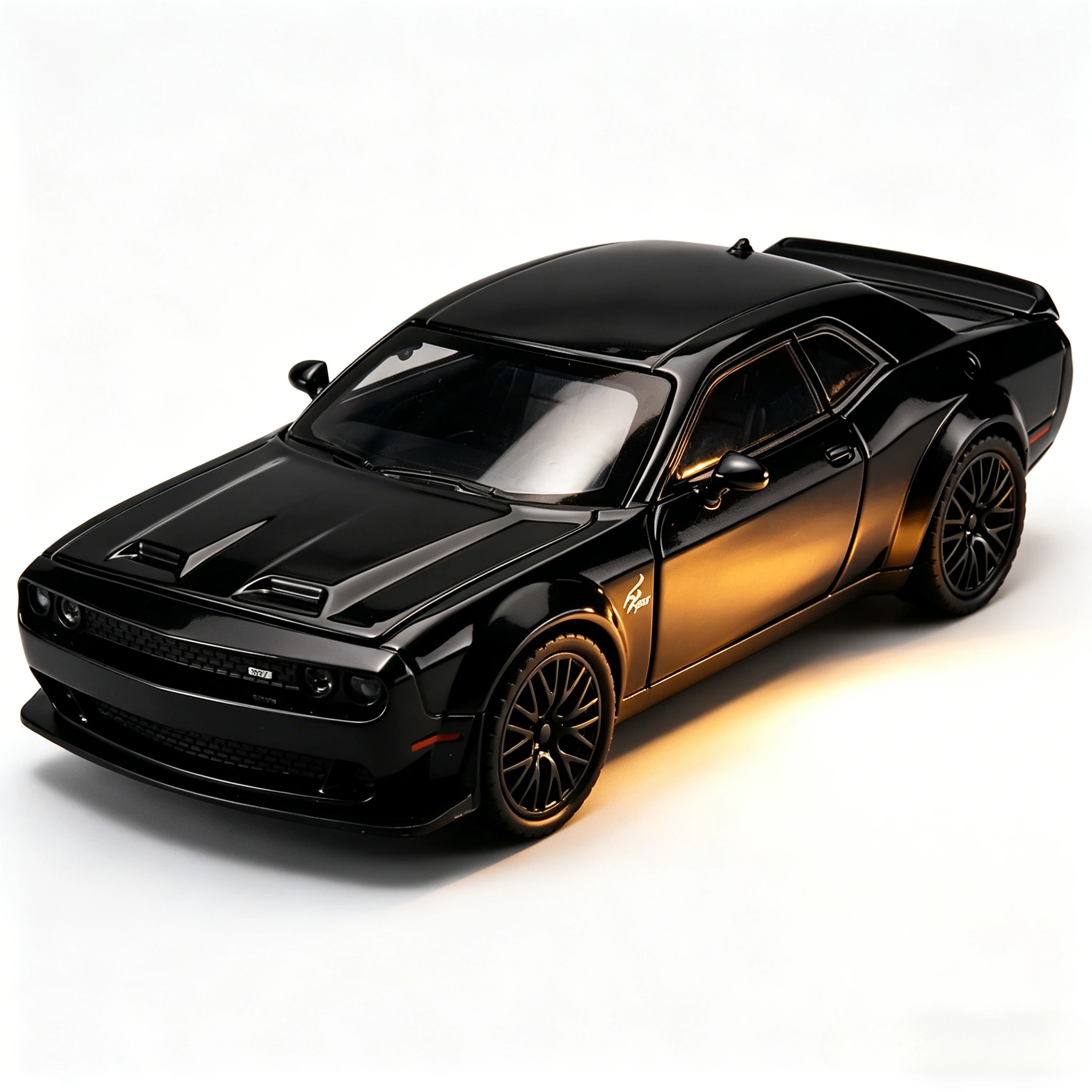 

Модель автомобиля Challenger Hellcat в масштабе 1:32, литая из металлического сплава, коллекционная модель американского спортивного автомобиля, украшение для хобби.