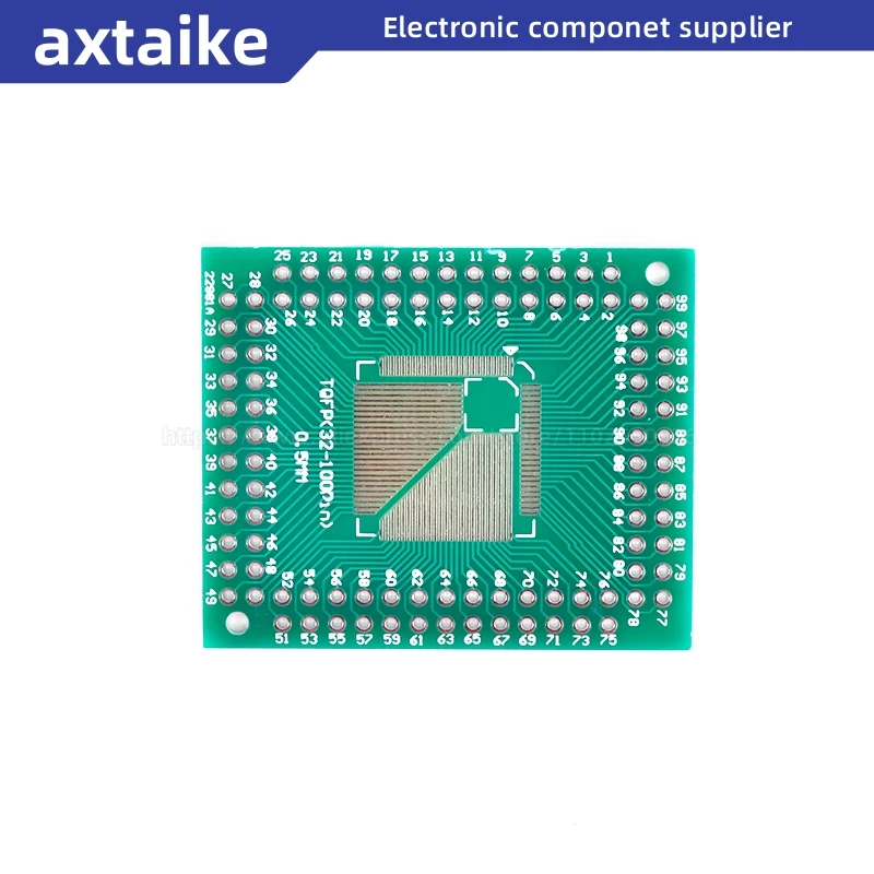 10PCS FQFP TQFP LQFP 32 44 64 80 100 to DIP Transfer Board DIP Pin Board Pitch IC Adapter plate Conversion board