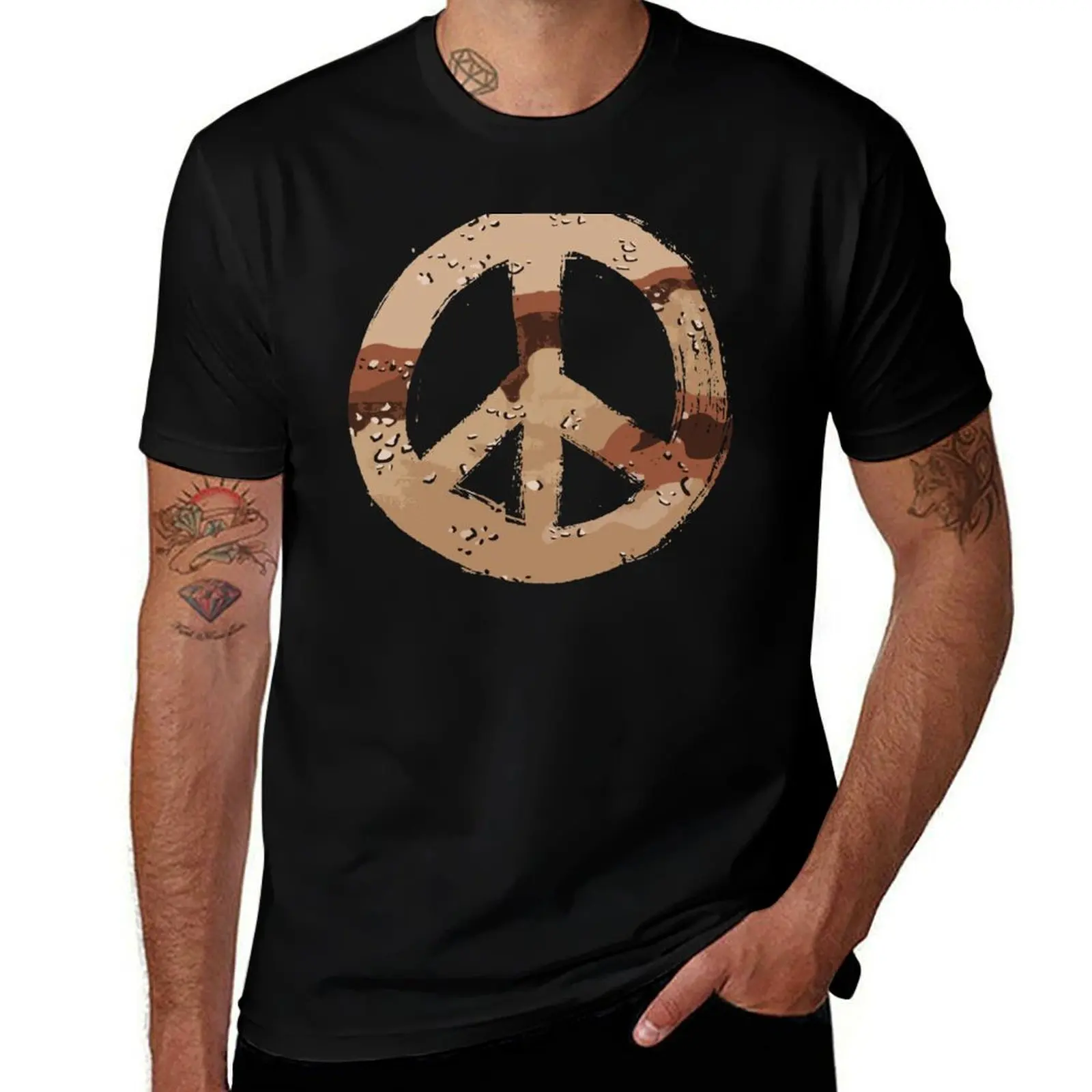 

Chocolate Chip Peace T-Shirt topping anime clothes summer top shirts graphic tee men