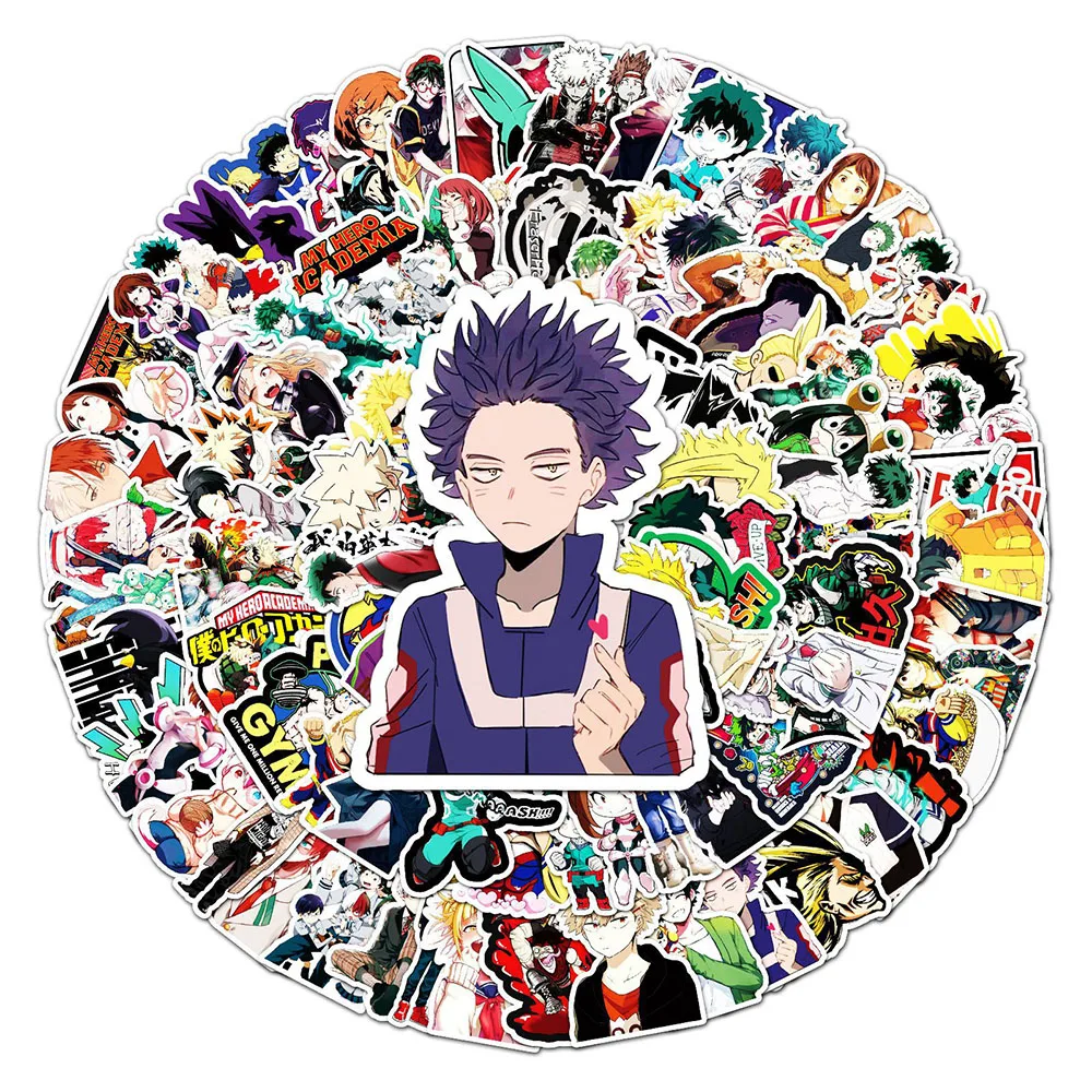 10/30/50/100pcs My Hero Academia Anime Stickers Graffiti Laptop Izuku Midoriya Might Boku No Hero Academia Character Car Decals