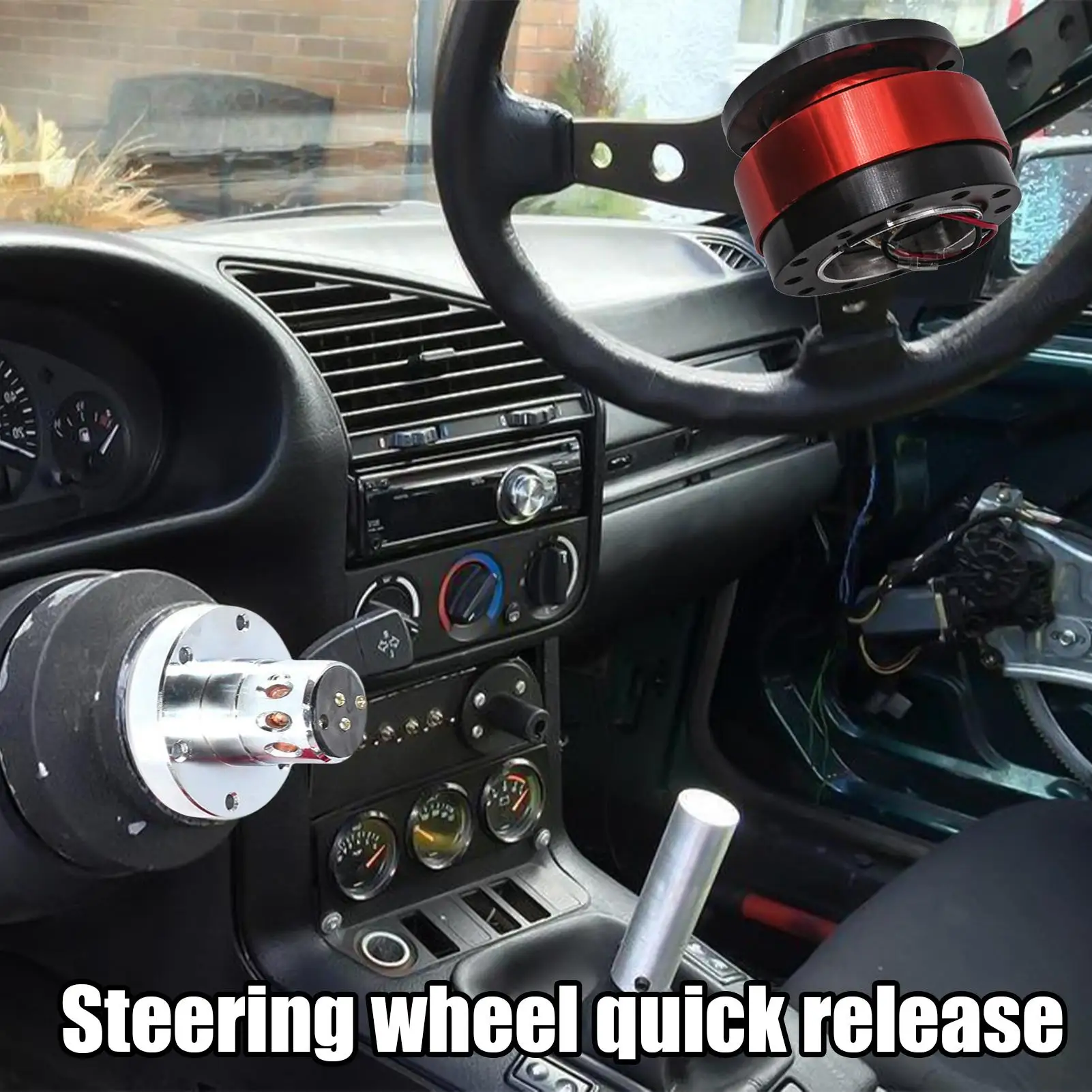

Quick Release Steering Wheel Kit Race Steering Wheel Quick Release Adapter Compact Removable Small Replacement Adapter For Car