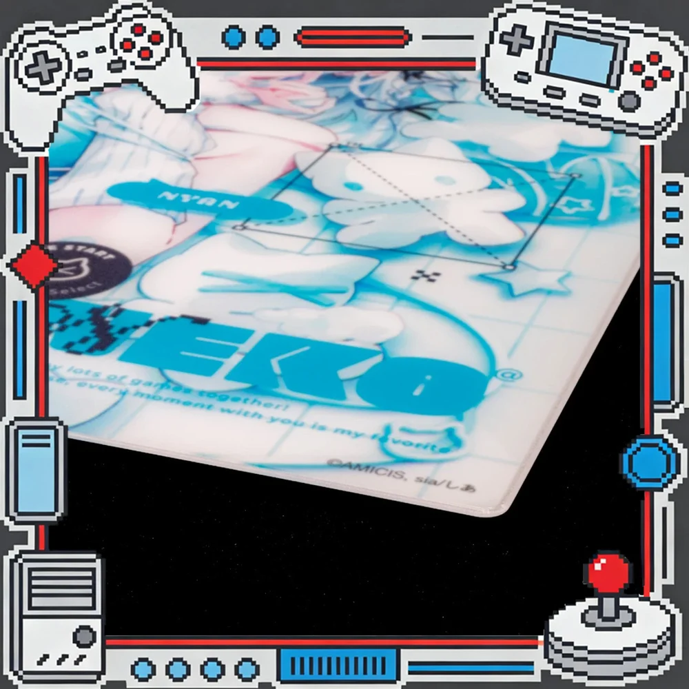 AMICIS x Pulsar Superglide V3 Animarium NEKO Tempered Glass Mouse Pad 490x420mm Gaming Desk Mat for FPS Esports Gamer Accessory