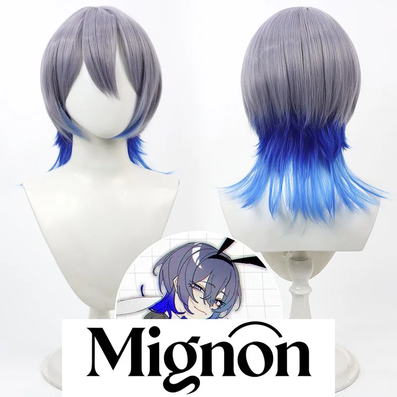 

Virtual VTuber Koyanagi Rou Genderbend Cosplay Wig, Realistic Scalp, Dual-Tone Gradient