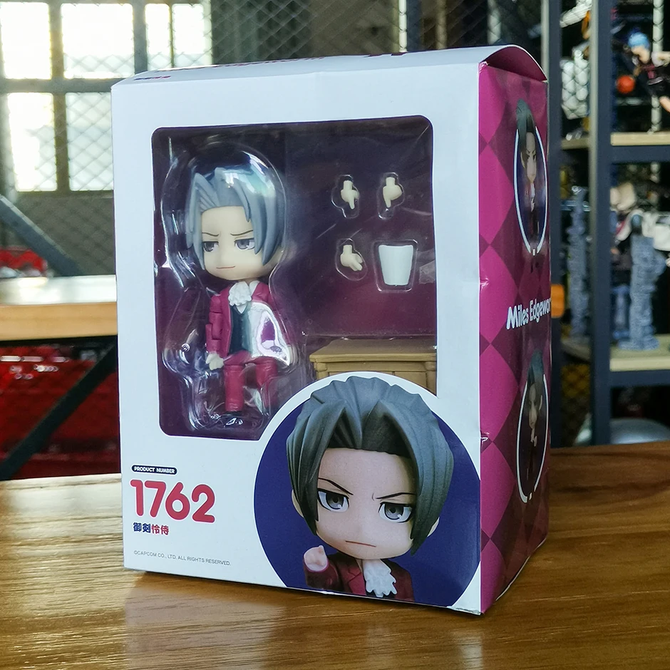 Ace Attorney Miles Edgeworth 1762 / Phoenix Wright 1761 Cute Action Figure Face Changeable Collection Model Doll Gift