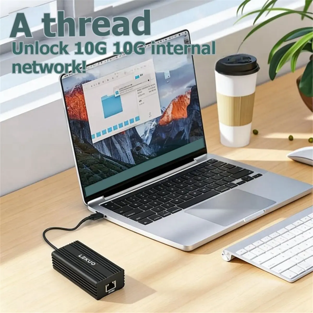 2026 New USB 3.2 10G Ethernet Lan Adapter, Compatible with Multiple Devices, RTL8159 Core RJ45 USB C Port for PC Laptop Win11