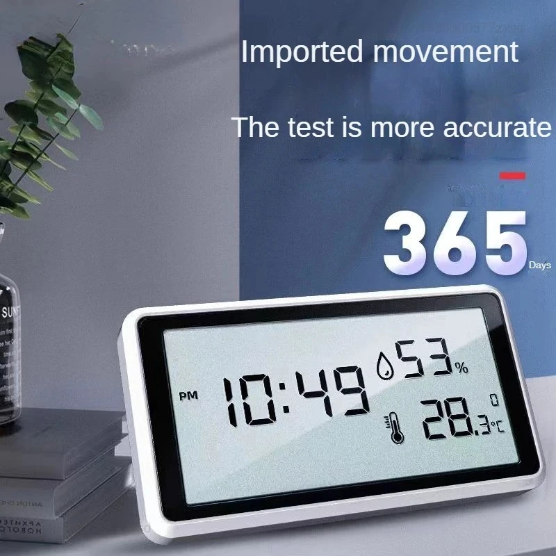 Youpin Deli Electronic Thermometer Hygrometer Weather Station High Precision with Table Clock Function Mini Thermometer LCD Tool
